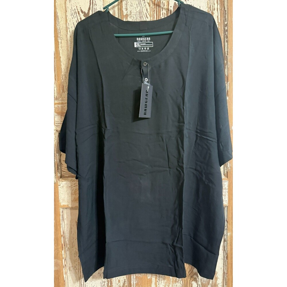 Men's RAWGEAR Raw Henley Rayon Shirt - Black - 2XL